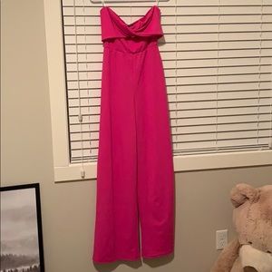 Hot pink strapless jumper